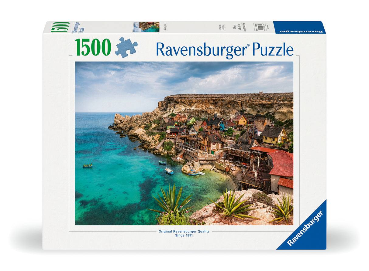Ravensburger - Popeye Village Malta Puzzle 1500 Pieces
