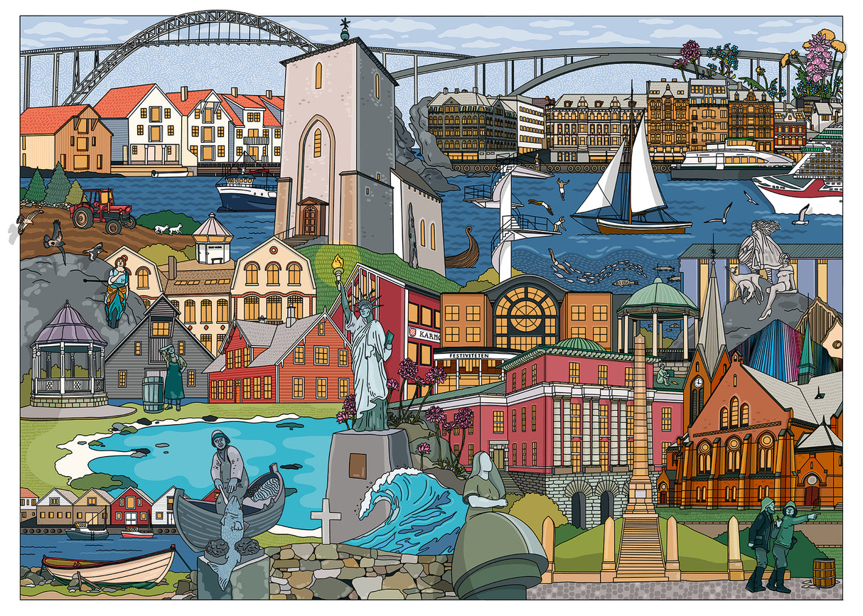 Ravensburger - Norway Karmoy Haugesund 1000 pieces