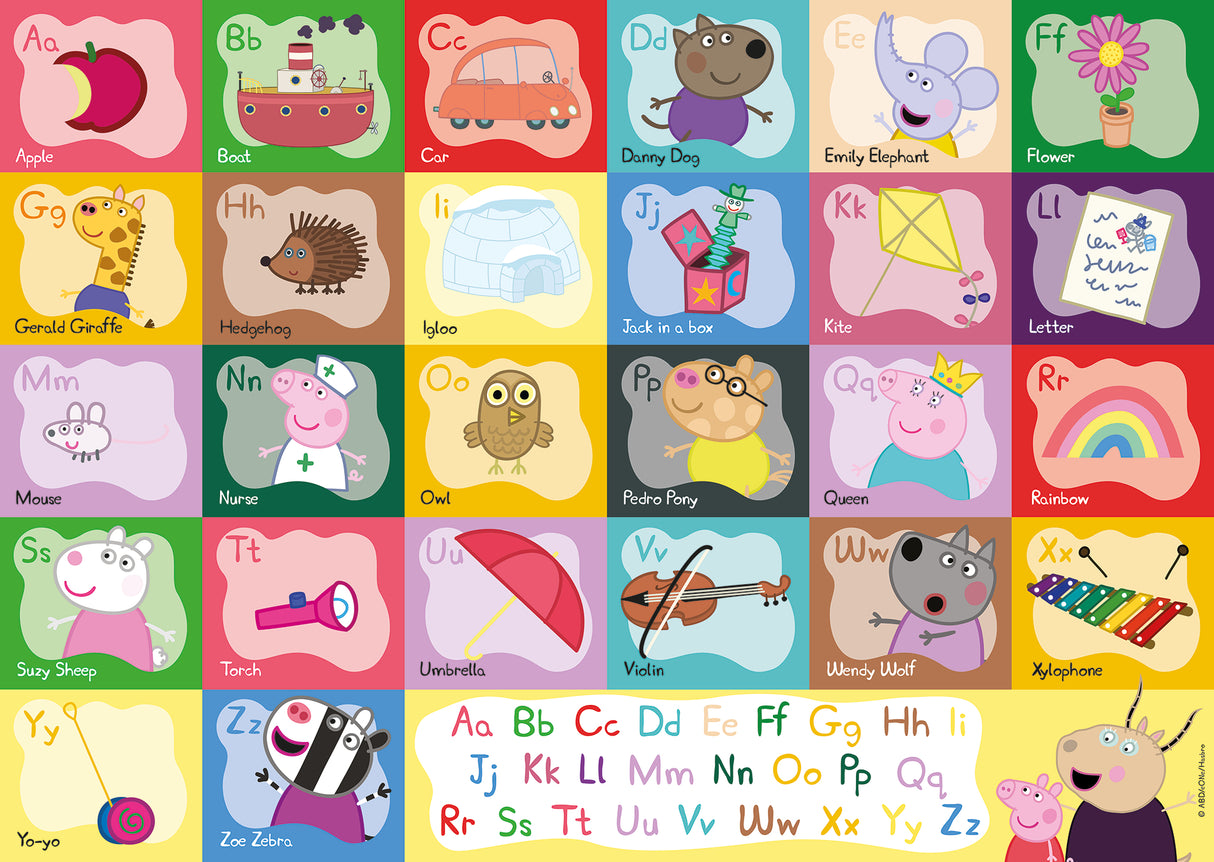 Ravensburger - Peppa Pig Alphabet Giant Floor Puzzle 24 Pieces