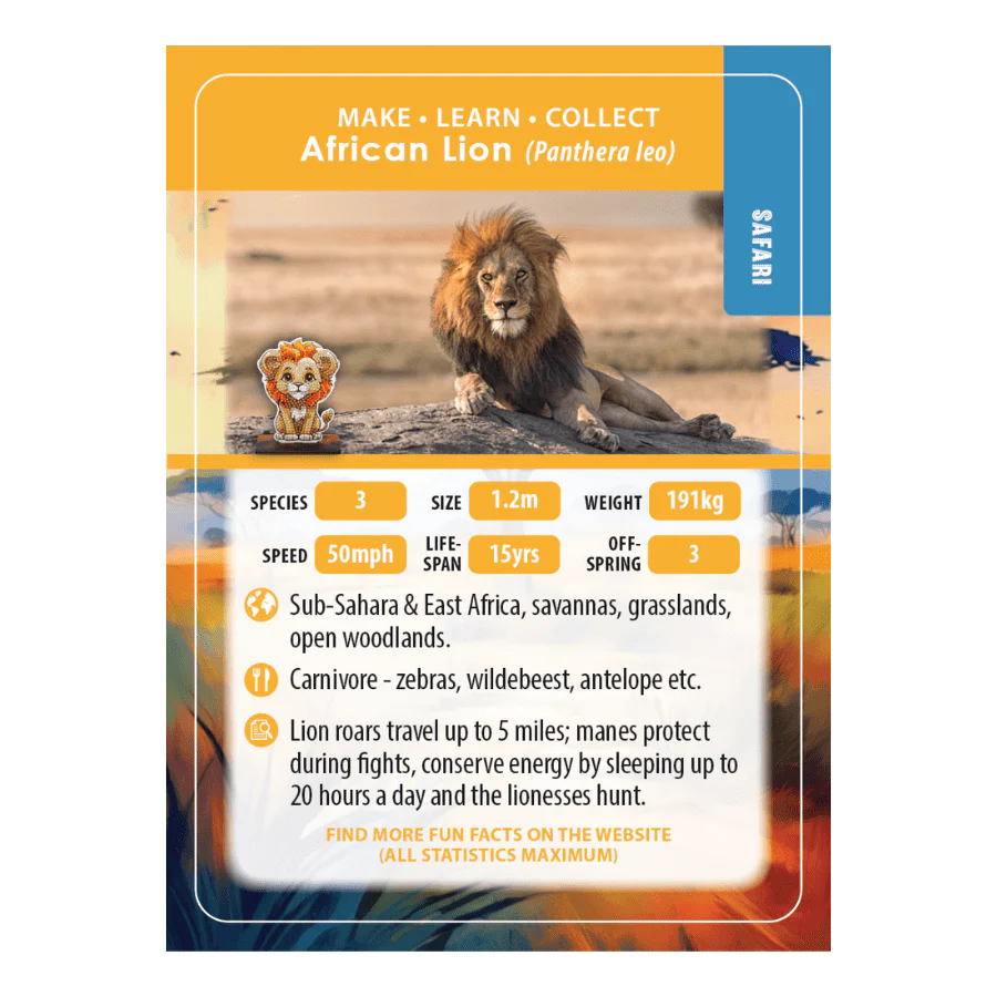 CrystalArt - Wildlife Buddies - Lion - Modern Brands Australia