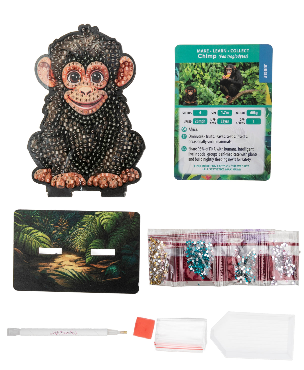 CrystalArt - Wildlife Buddies - Chimp - Modern Brands Australia