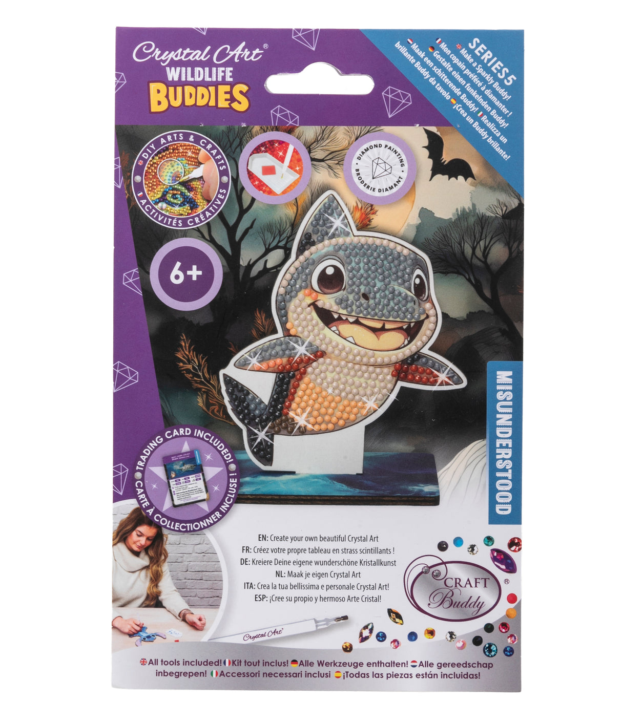 CrystalArt - Wildlife Buddies - Shark - Modern Brands Australia