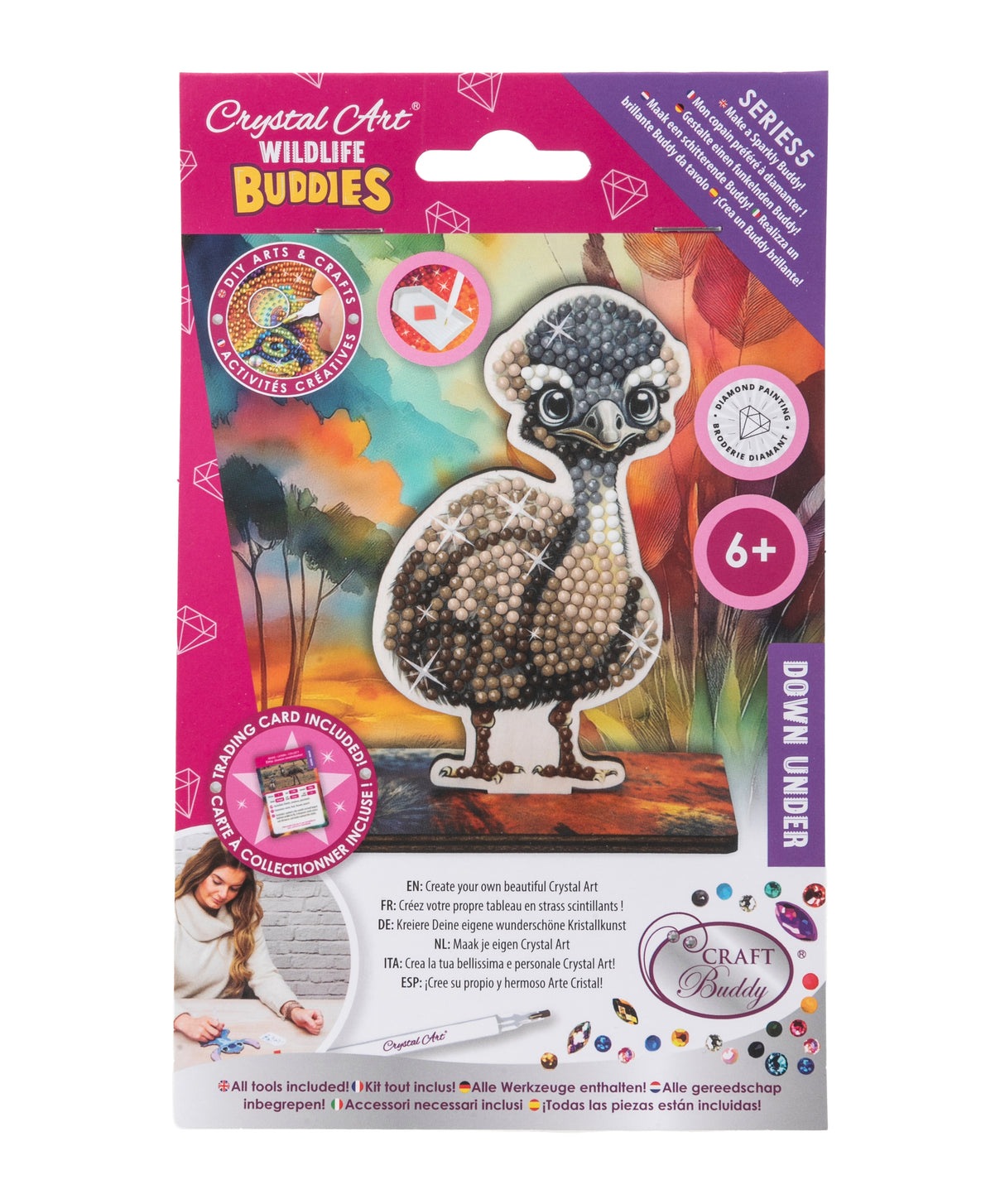 CrystalArt - Wildlife Buddies - Emu - Modern Brands Australia
