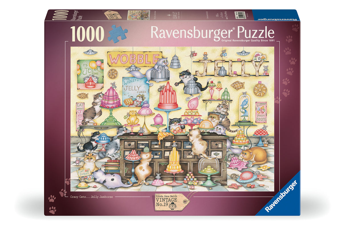 Ravensburger - Crazy Cat's Jelly Jamboree Puzzle 1000 Pieces
