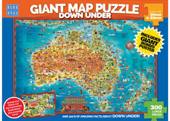 BOpal - Down Under Giant Map 300pc - Modern Brands Australia