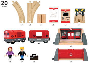 BRIO - Metro Railway Set 20 pieces - Modern Brands Australia