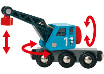 BRIO - Container & Crane Wagon 4 pieces - Modern Brands Australia