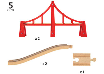 BRIO - Double Suspension Bridge 5 pieces - Modern Brands Australia
