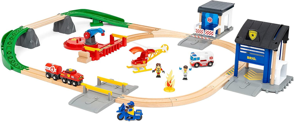 BRIO - Rescue Team Train Set 44 pieces - Modern Brands Australia