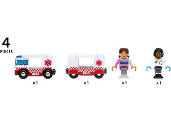 BRIO - Rescue Ambulance 4 pieces - Modern Brands Australia