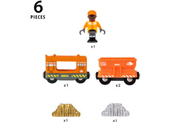 BRIO - Gold Cargo Train 6 pieces - Modern Brands Australia