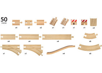 BRIO - 50 Piece Track Pack - Modern Brands Australia