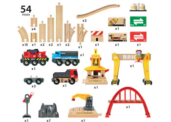 BRIO - Cargo Railway Deluxe Set 54 pieces - Modern Brands Australia