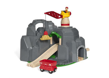 BRIO - Crane and Mountain Tunnel 7 pieces - Modern Brands Australia