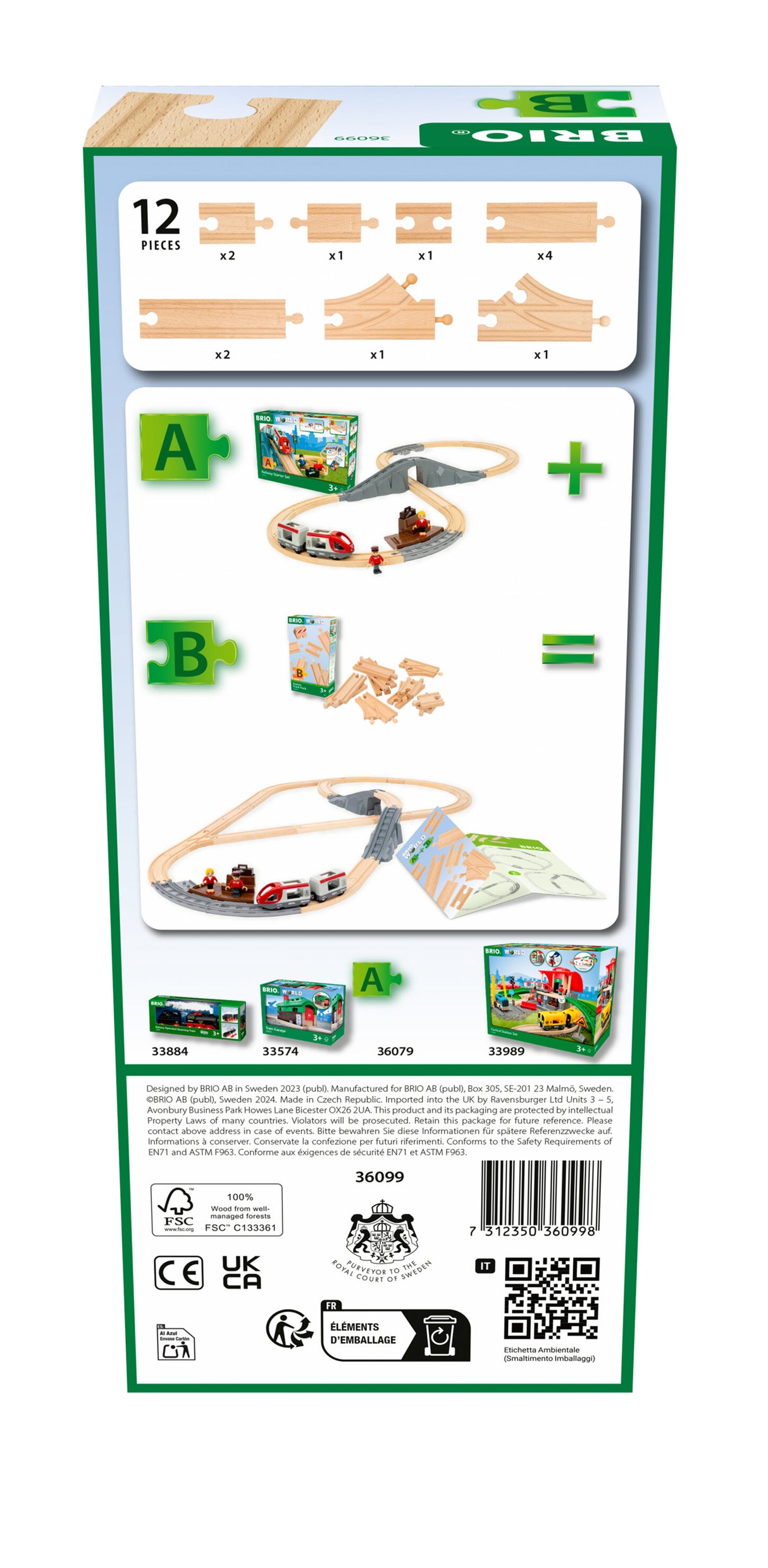 BRIO - Starter Track Pack 12 pieces - Modern Brands Australia