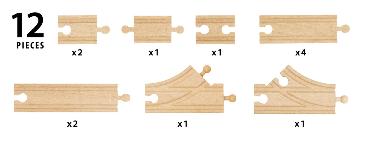 BRIO - Starter Track Pack 12 pieces - Modern Brands Australia