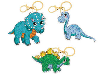 CrystalArt - Dinosaur Friends Keyring Kit - Modern Brands Australia