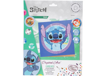 Stitch 18x18cm Crystal Art Card - Modern Brands Australia