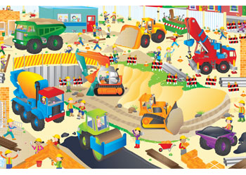 Galt - Construction Site Giant Floor Puzzle - 30pc - Modern Brands Australia