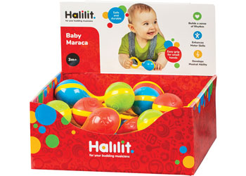 Halilit - Baby Maraca Animal Face CDU24 - Modern Brands Australia