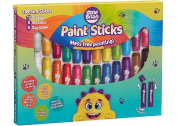 Little Brian Paint Sticks - Assorted 24 pk - Modern Brands Australia