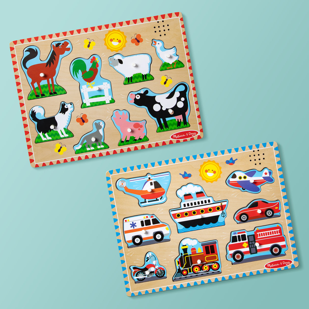 M&D - Farm Animals Sound Puzzle - 8pc - Modern Brands Australia