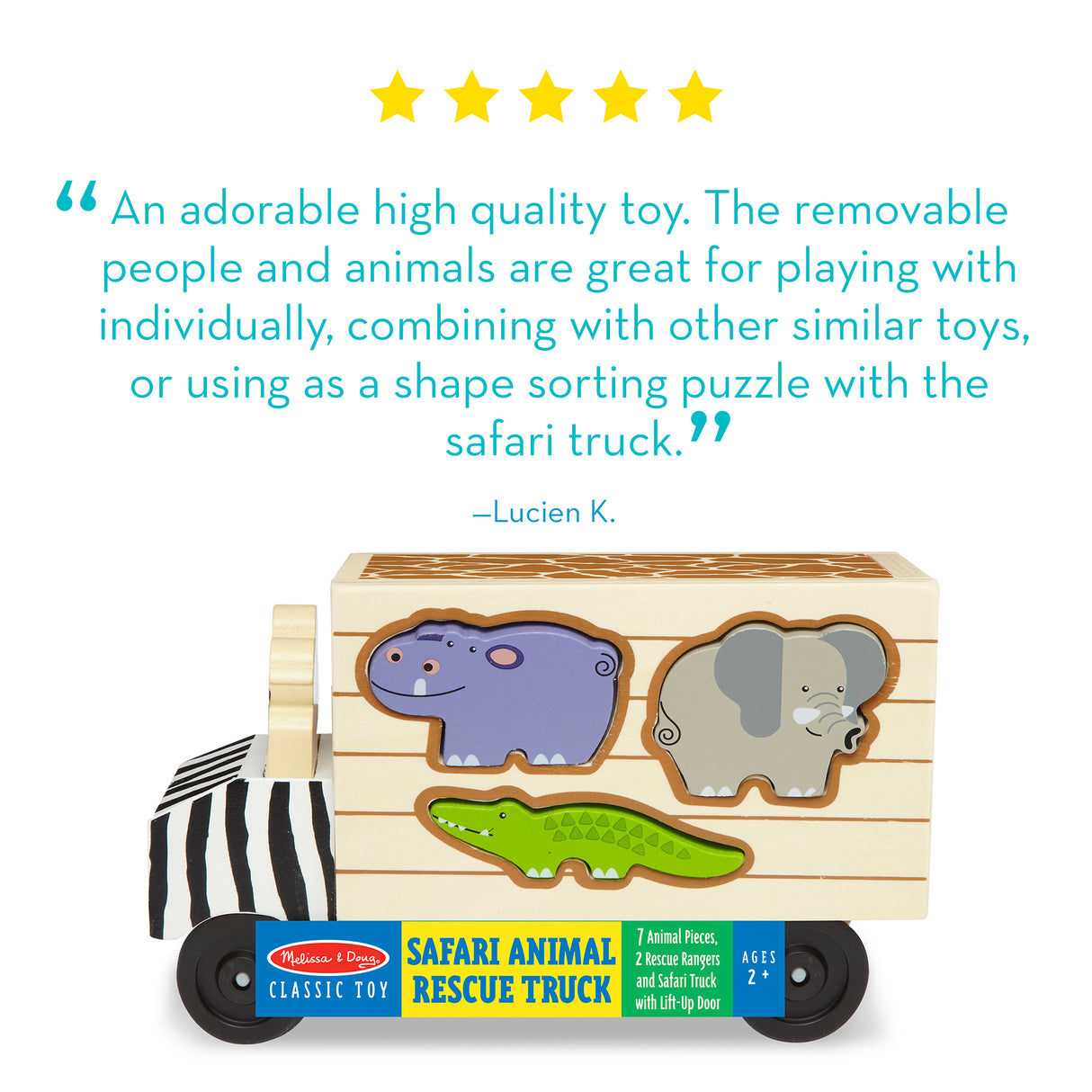 M&D - Animal Rescue Shape Sorting truck - Modern Brands Australia