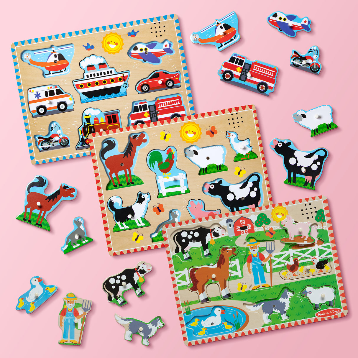 M&D - Farm Animals Sound Puzzle - 8pc - Modern Brands Australia