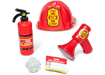 M&D - Fire Chief Costume Set - Pack of 3 - Modern Brands Australia