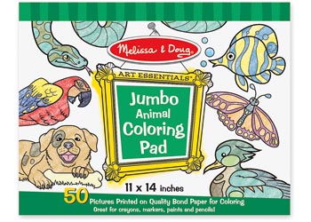 M&D - Jumbo Colouring Pad - Animals - Modern Brands Australia