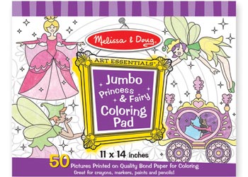 M&D - Jumbo Colouring Pad - Princess & Fairy - Modern Brands Australia