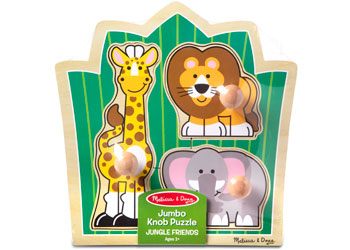 M&D - Jungle Friends Knob Puzzle - 3pc - Modern Brands Australia