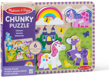 M&D - Unicorn Chunky Puzzle - Modern Brands Australia