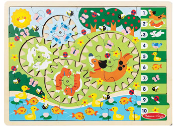 M&D - Wooden Animal Chase Gear Puzzle - Modern Brands Australia