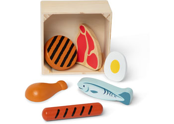 M&D - Wooden Food Groups Play Set - Protein - Modern Brands Australia