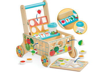 M&D - Wooden Grow with Me Grocery Cart - Modern Brands Australia
