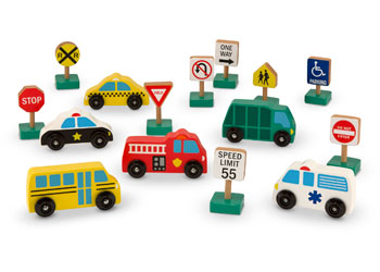M&D - Wooden Traffic Signs and Vehicles - Modern Brands Australia