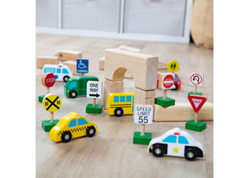 M&D - Wooden Traffic Signs and Vehicles - Modern Brands Australia
