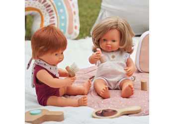 Miniland - Baby Doll - Caucasian Dark Blonde Girl 38cm - Modern Brands Australia
