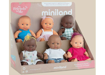 Miniland -Mf&M Set Of 6 Baby Dolls 21Cm - Modern Brands Australia