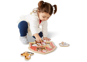 M&D - Barn Animals Knob Puzzle - 3pc - Modern Brands Australia