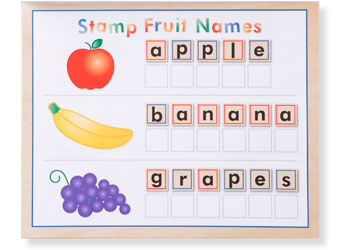 M&D - Deluxe Wooden ABC-123 Stamp Set - Modern Brands Australia