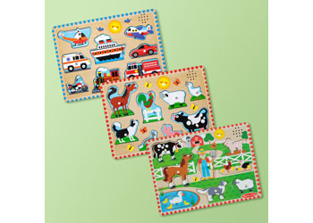 M&D - Vehicles Sound Puzzle - 8pc - Modern Brands Australia
