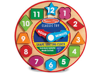 M&D - Wooden Shape Sorting Clock - Modern Brands Australia