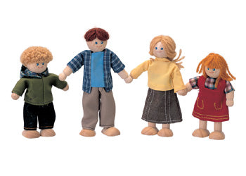 PlanToys – Caucasian Doll Family – 4 pieces - Modern Brands Australia