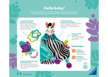 Play+ My First Snuggle Friend: Zebra - Modern Brands Australia