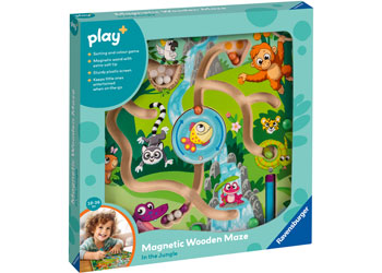 Play+ Magnetic Wooden Maze: In the Jungle - Modern Brands Australia