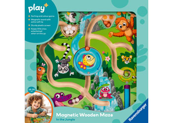 Play+ Magnetic Wooden Maze: In the Jungle - Modern Brands Australia