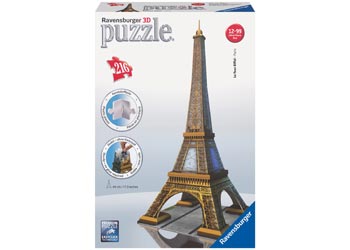 Ravensburger - 3D Puzzle Eiffel Tower 216p - Modern Brands Australia