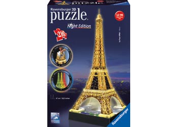 Rburg - Eiffel Tower at Night 3D Puzzle 216p - Modern Brands Australia